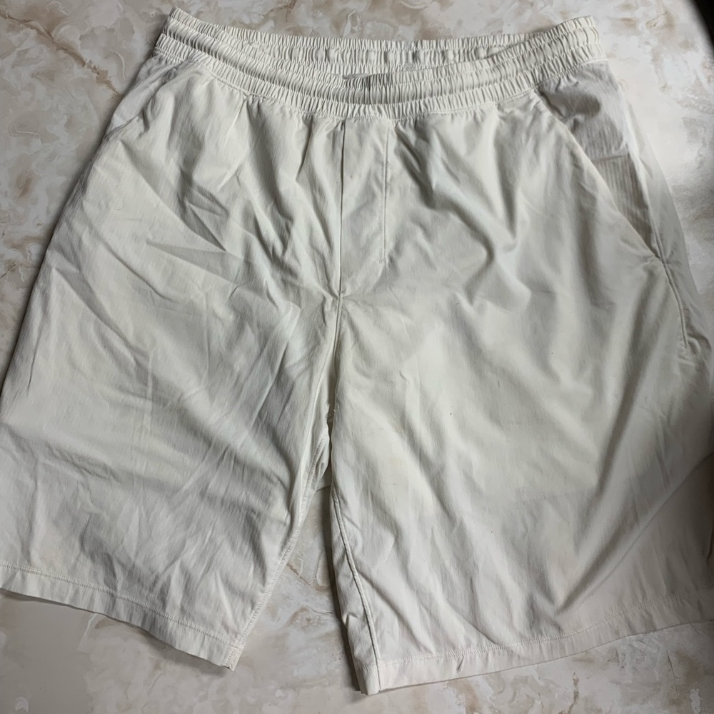 White Lululemon 9” Liner Shorts